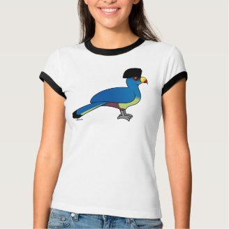 Great Blue Turaco Ladies Ringer T-Shirt