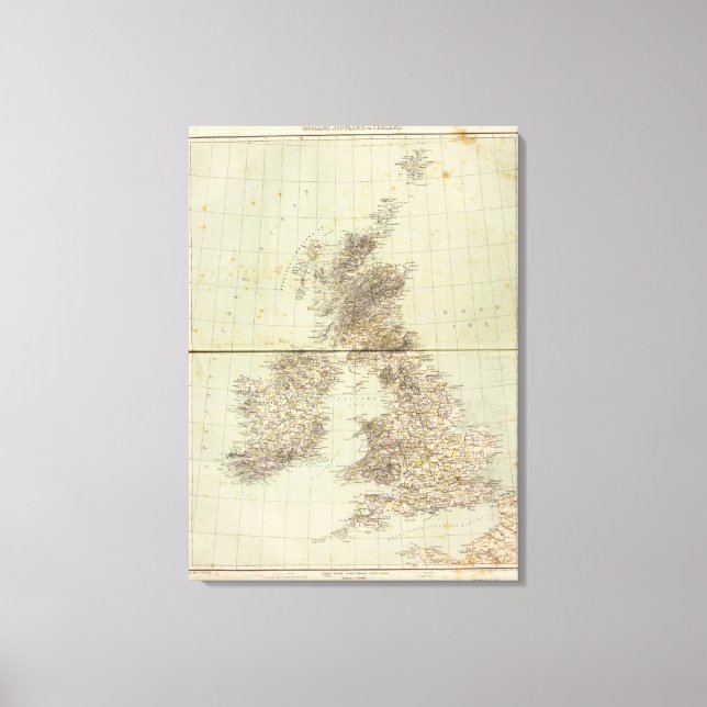 Great Britain Atlas Map Canvas Print (Front)