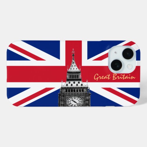 Great Britain  Big Ben British Flag  fashion UK iPhone 15 Case