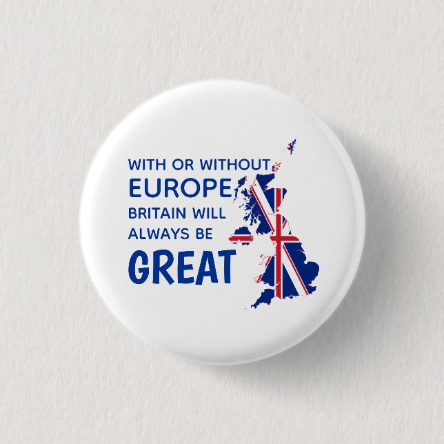 GREAT BRITAIN BREXIT EUROPE BUTTON (Front)