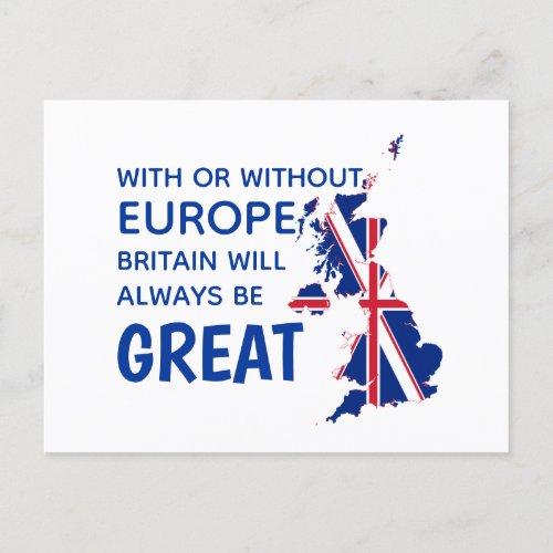 GREAT BRITAIN BREXIT EUROPE HOLIDAY POSTCARD