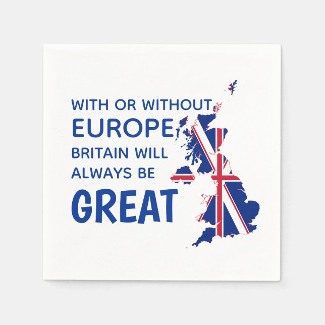 GREAT BRITAIN BREXIT EUROPE Paper Napkins (Front)