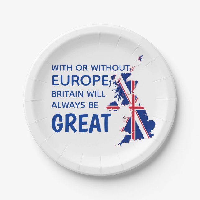 GREAT BRITAIN BREXIT EUROPE Party Paper Plates (Front)