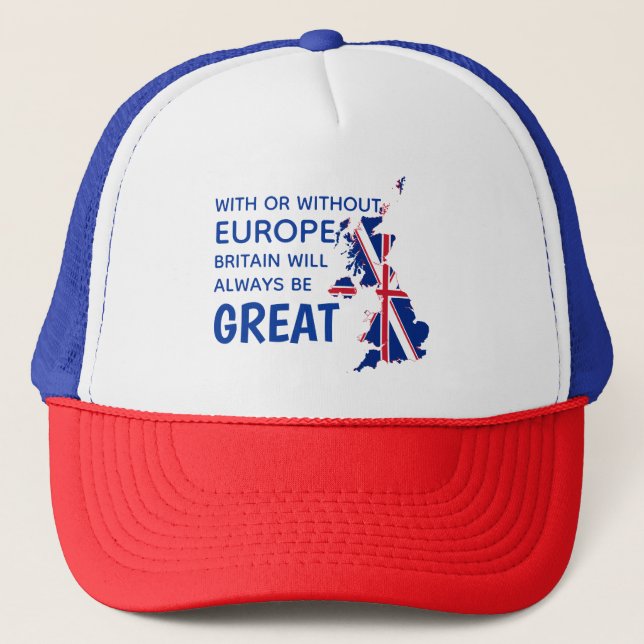 GREAT BRITAIN BREXIT EUROPE TRUCKER HAT (Front)