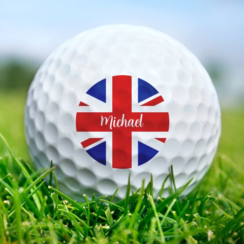 Great Britain British UK United Kingdom Flag Name Golf Balls