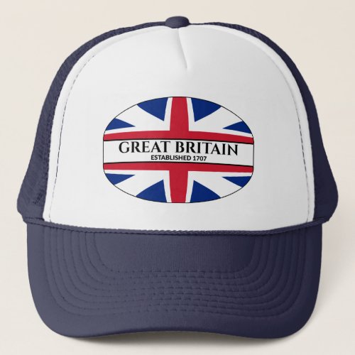 Great Britain Established 1707 Kings Colors Flag Trucker Hat