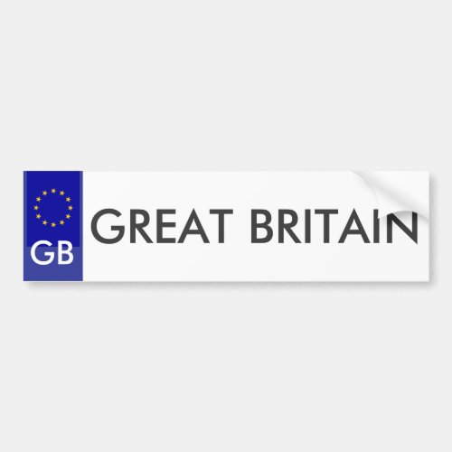 Great Britain EU License Plate Sticker