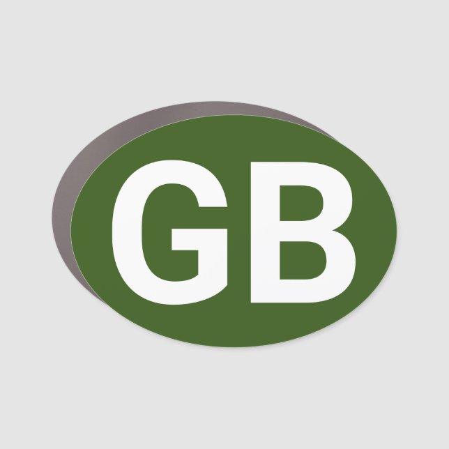 Great Britain Euro/ Green Car Magnet (Front)