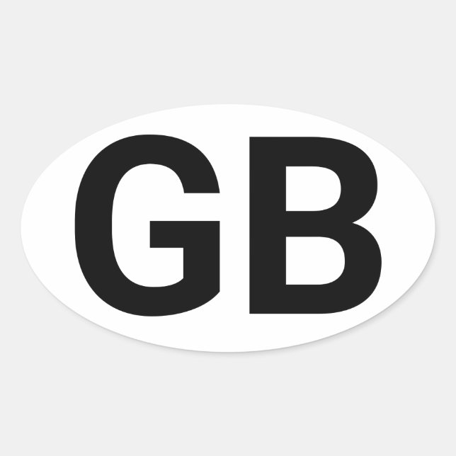 Great Britain Euro Oval Sticker (Front)