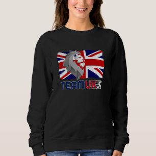 Great Britain Flag Team UK British Union Jack Lion Sweatshirt