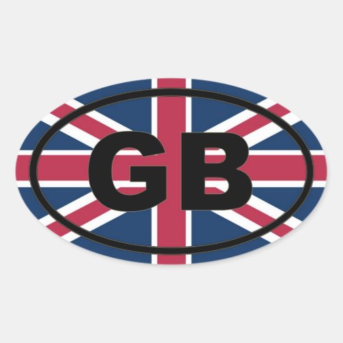 Great Britain _ GB _ European Oval Sticker