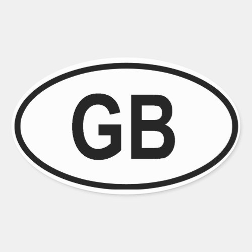 Great Britain GB Oval Sticker