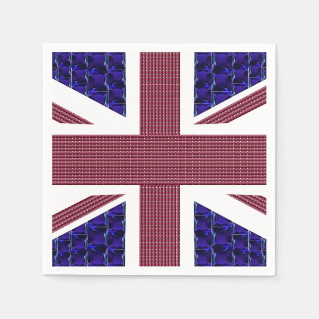 Great Britain Independence Day, England Flag Napkins (Front)