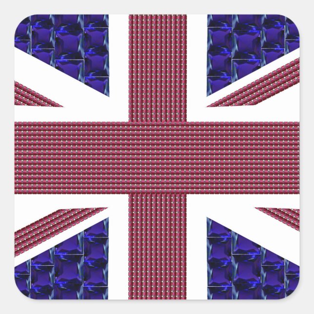 Great Britain Independence Day, England Flag Square Sticker (Front)