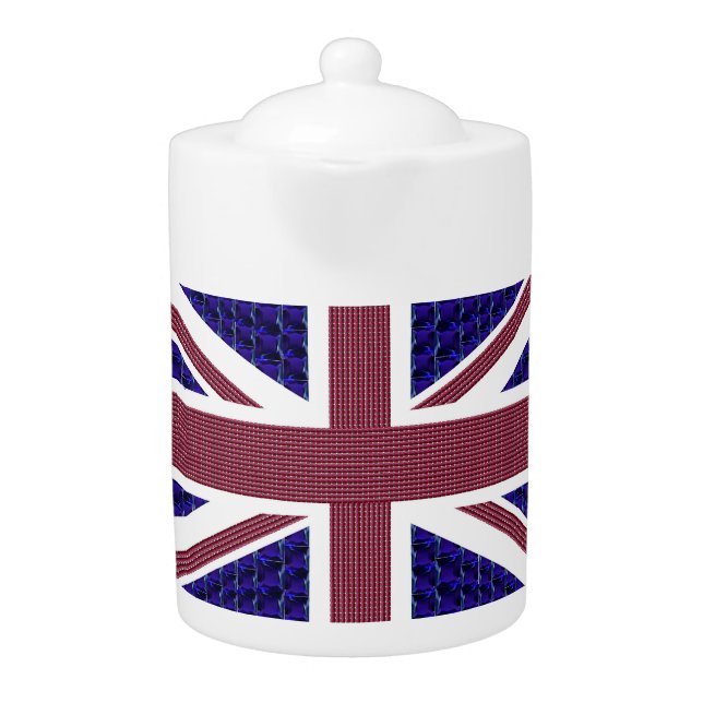 Great Britain Independence Day, England Flag Teapot (Front)