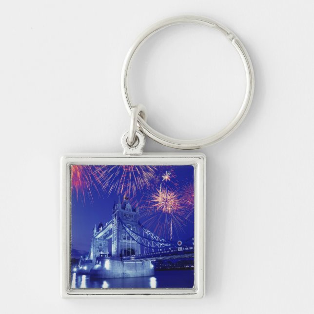 Great Britain, London. Fireworks over the Tower Keychain (Front)