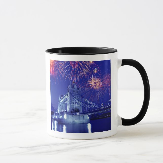 Great Britain, London. Fireworks over the Tower Mug (Right)