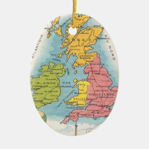Great Britain Map Ornament