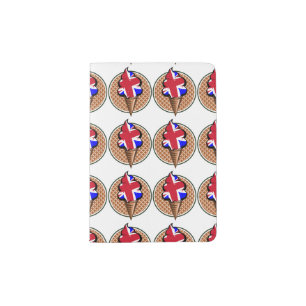 Great Britain Union Jack ice cream flag Passport Holder