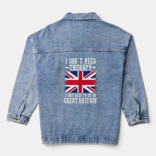 Great Britain United Kingdom Uk British  Denim Jacket