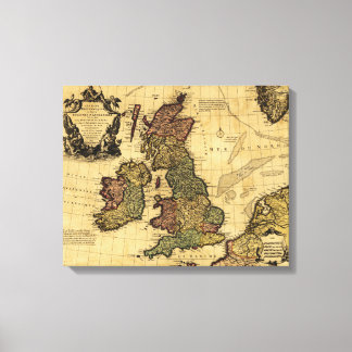 Great BritainPanoramic MapGreat Britain Canvas Print
