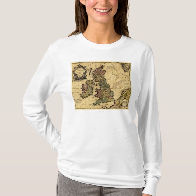 Great BritainPanoramic MapGreat Britain T-Shirt (Front)