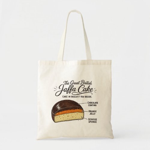 Great British Jaffa Cake - Cake or Biscuit? Tote Bag