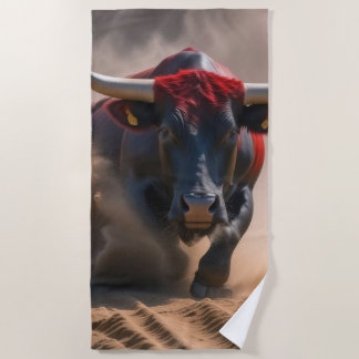 great bull beach towel