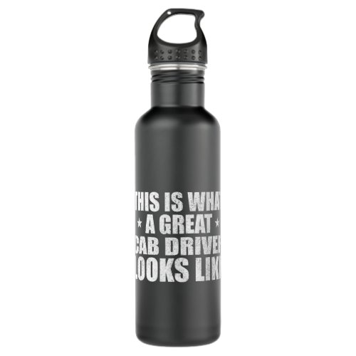Great cab driver funny job dad stainless steel water bottle