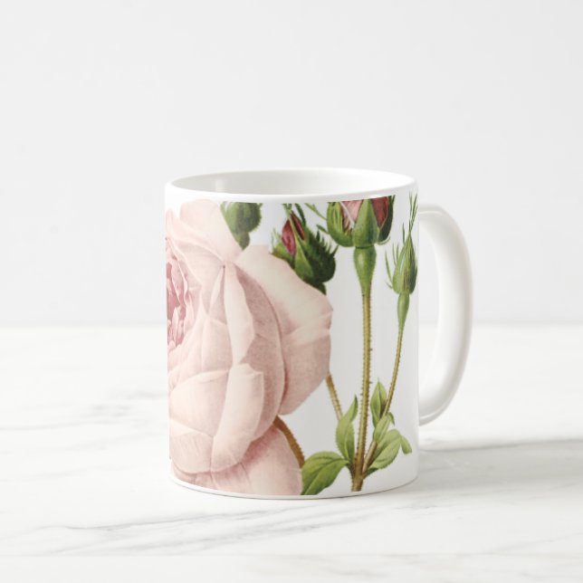 great cabbage-leaved rose by Redouté Coffee Mug (Front Right)