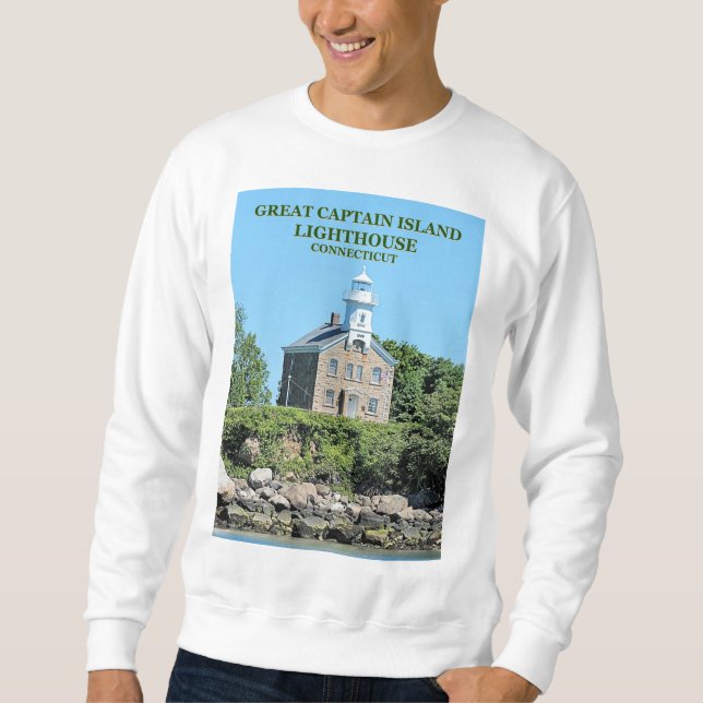 Great Captain Island Lighthouse, CT Sweatshirt (Front)