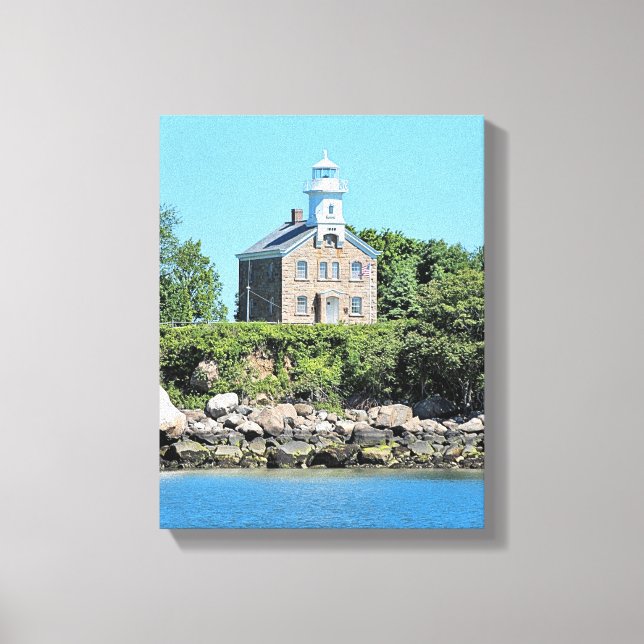 Great Captain Island Lighthouse CT Wrapped Canvas Print (Front)