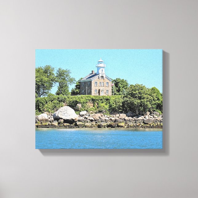 Great Captain Island Lighthouse CT Wrapped Canvas Print (Front)
