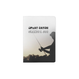 Great Catch - Artsy Fisherman Fishing Personalized Passport Holder