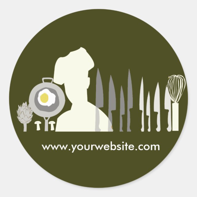 Great Chef Cooking Set Classic Round Sticker (Front)