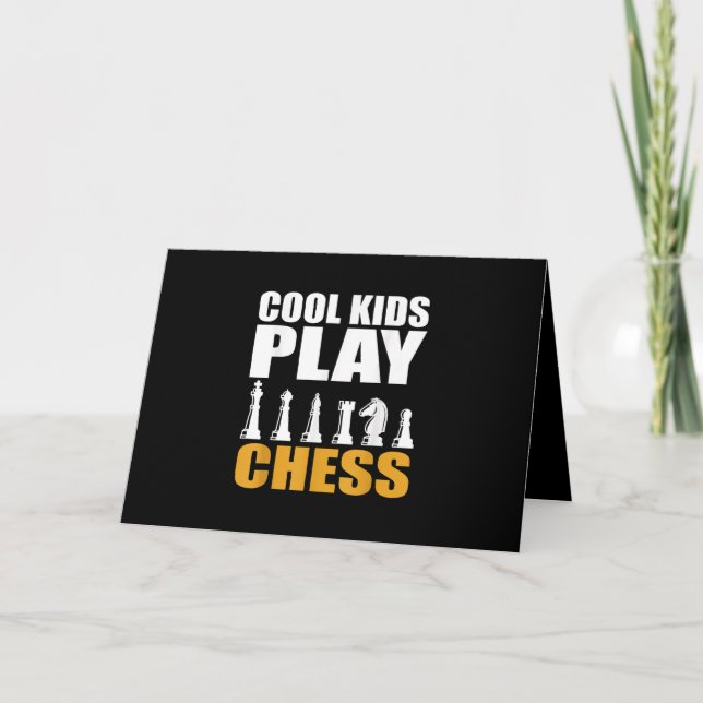 Great Chess Kids Chess Piece Girls Boys Card (Front)
