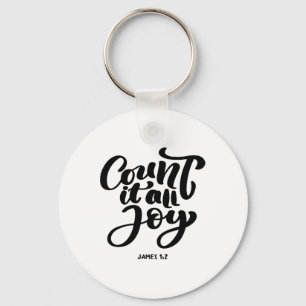 Great Christian count It All Joy Keychain