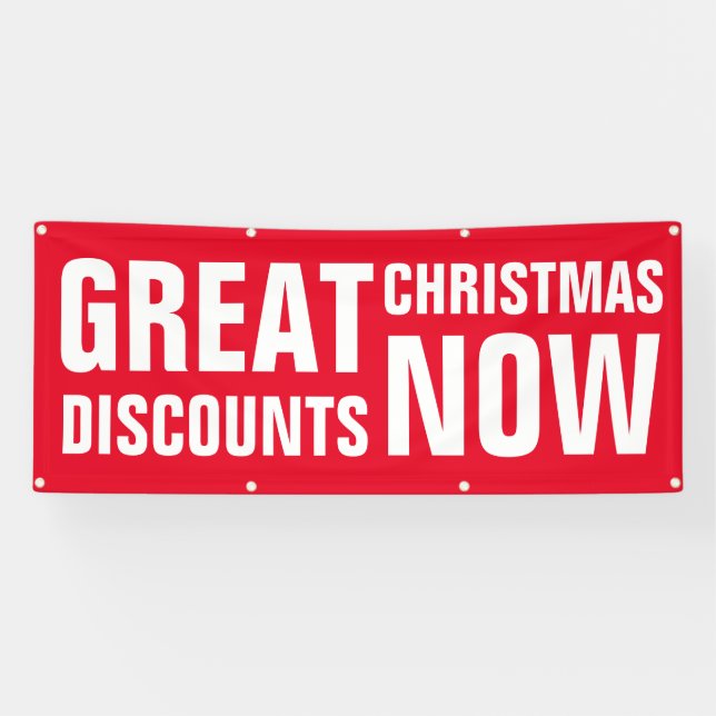 GREAT CHRISTMAS DISCOUNTS NOW BANNER (Horizontal)