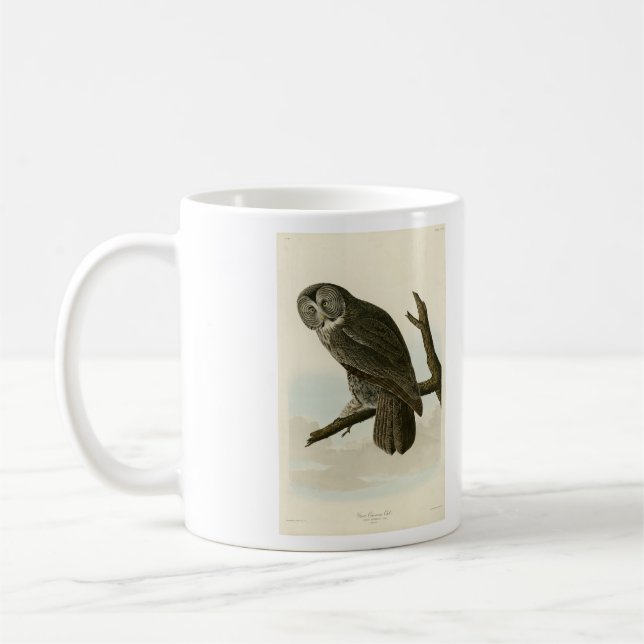 Great Cinereous Owl from Audubon Birds of America Coffee Mug (Left)