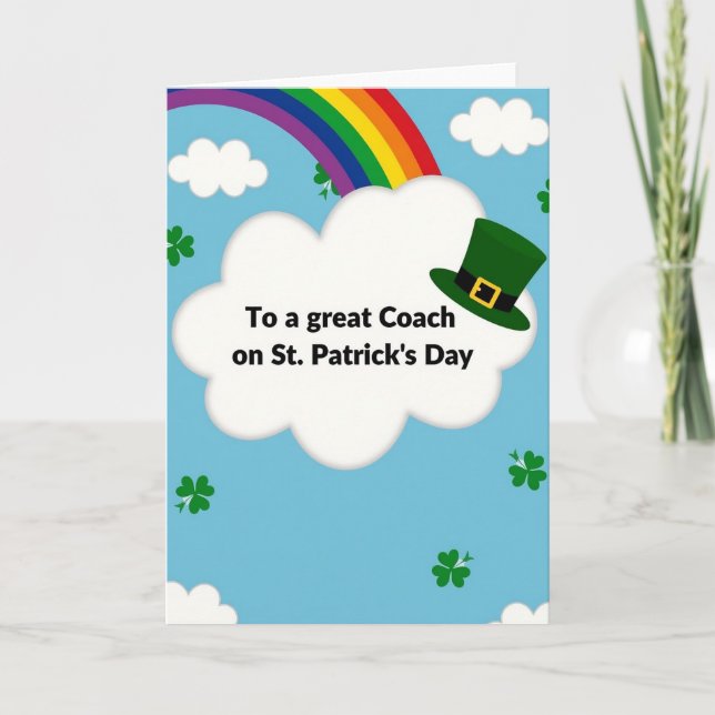 Great Coach St Patricks Day Card (Front)