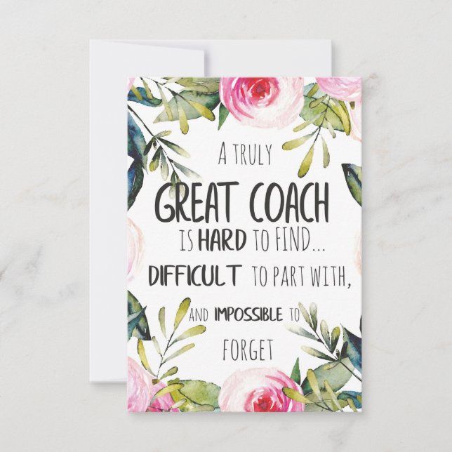 Great Coach typography Office decor Coach gift (Front)