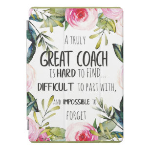 Great Coach typography Office decor Coach gift iPad Pro Cover