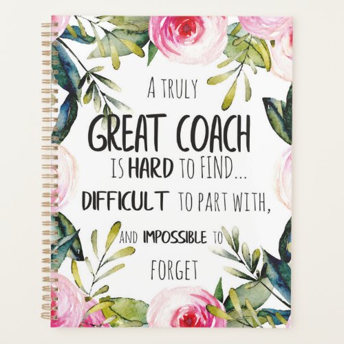 Great Coach typography Office decor Coach gift Planner
