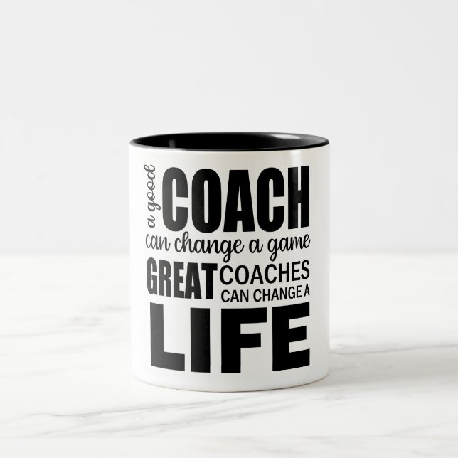 Great Coaches Can Change A Life Two-Tone Coffee Mug (Center)