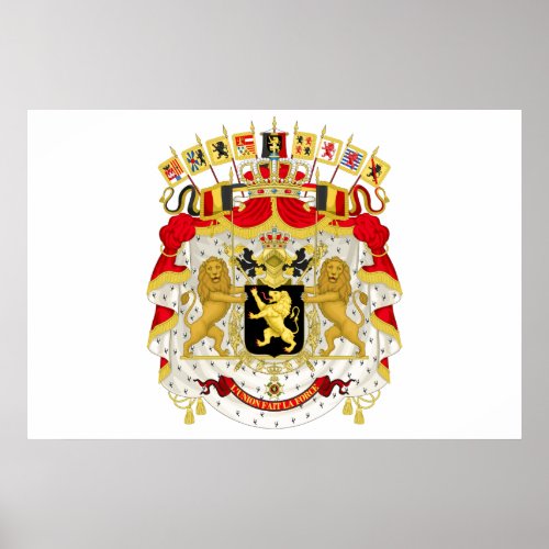 Great coat of arms of Belgium Poster