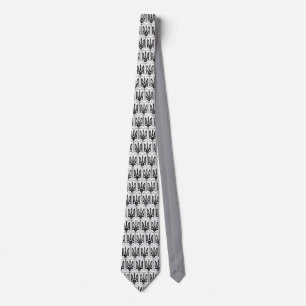 Great Coat of Arms of Ukraine Monochrome Fine Art Neck Tie