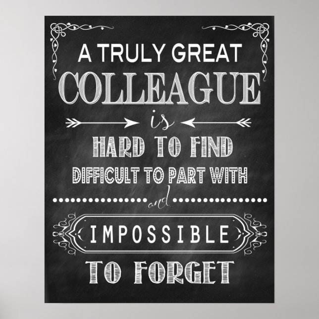 Great Colleague Gift Poster (Front)