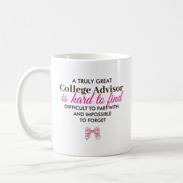 Great College Advisor Personalized Name Gift Coffee Mug (Left)