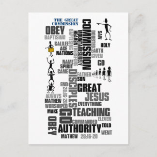 Great Commission Mathew 28 (v1) Postcard