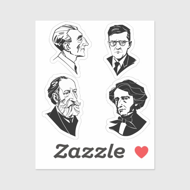Great composers - set 6 - sticker (Sheet)